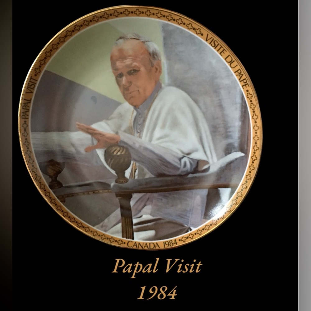 Commemorative Medal and Plates: Visit of His Holiness John Paul II, Canada, 1984